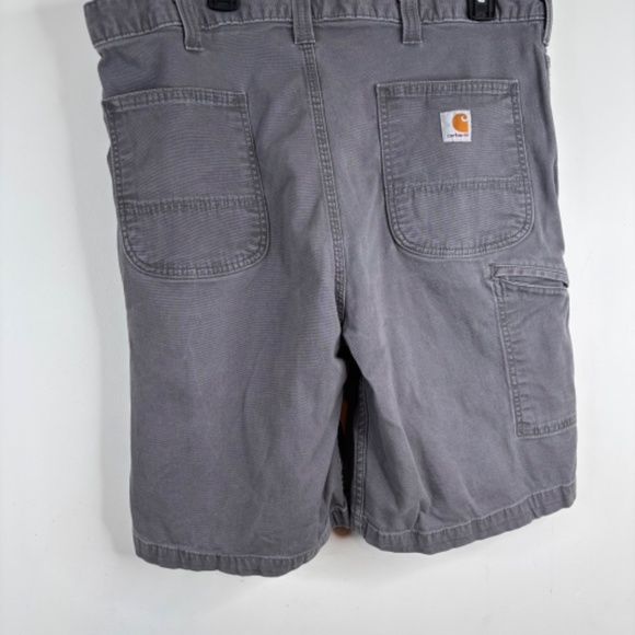 Carhartt Carpenter Shorts Mens Size 38 Gray Relaxed Fit Workwear Utility Outdoor - Picture 3 of 9